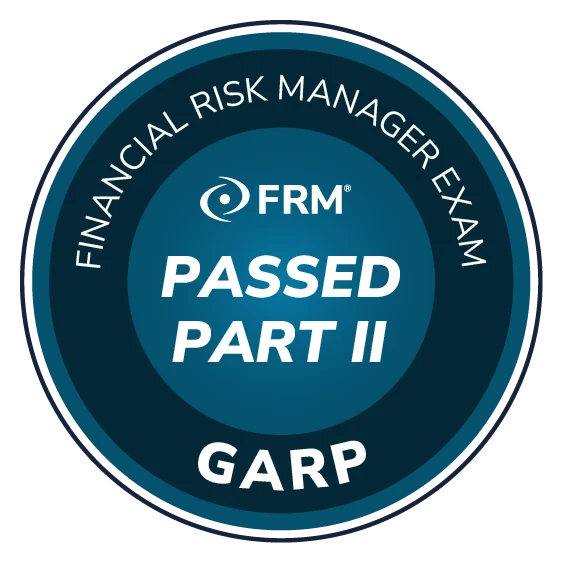 GARP FRM Financial Risk Manager Exam Passed Part II badge